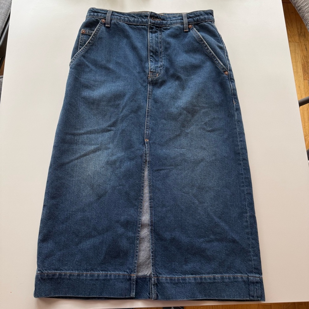 We The Free Indigo Denim Skirt